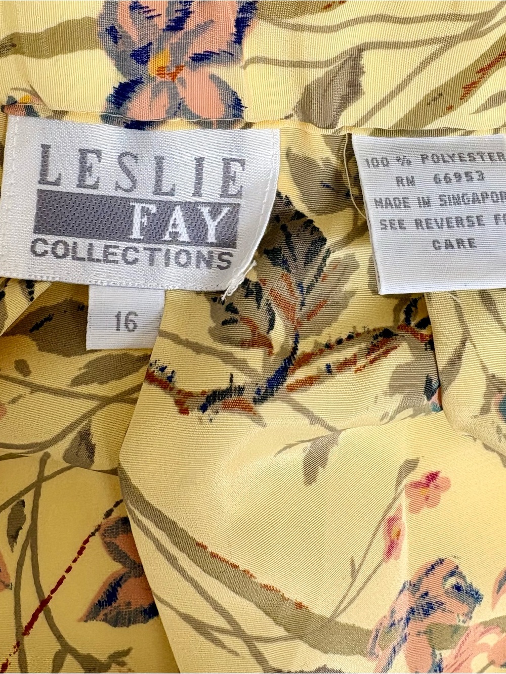 Vintage Prairie Cottagecore Yellow Floral Midi Skirt - Picture 4 of 4